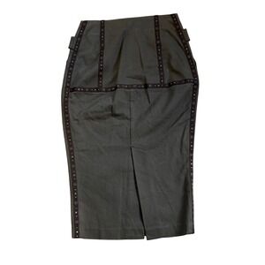 Laura Biagiotti Roma Office‎ Siren Brown Pencil Skirt